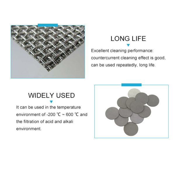 SGS Certified 90% 2.5um Stainless Steel Filter Disc For Particle Removal