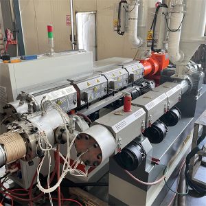 PLC Controlled Single Screw Extruder Machine Double Wall Corrugated Hose Machine