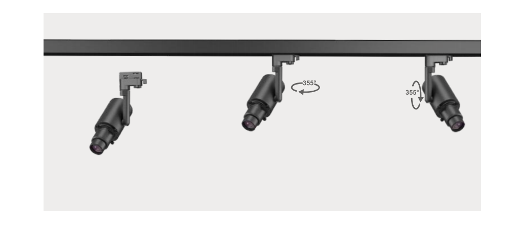 Gobo Projection Indoor Spotlight Commercial Exhibition Lighting LED Magnetic Shapeable Track Light for Art Gallery