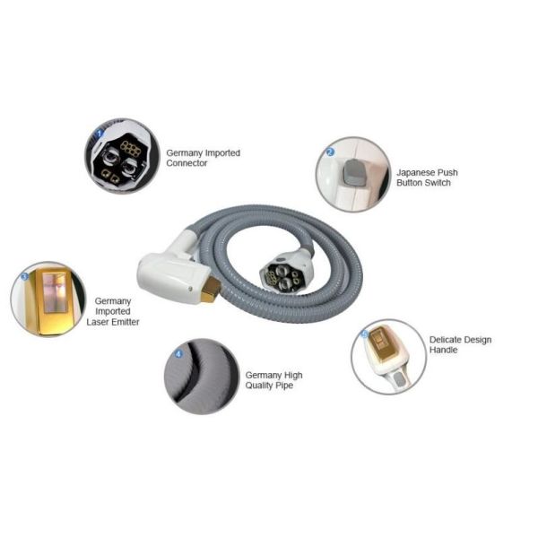 USA imported diode 755 / 810 / 1064nm nd yag laser hair removal machine