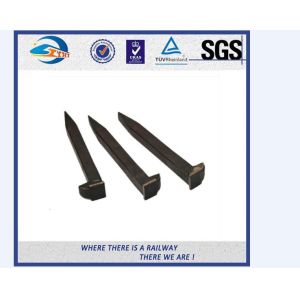 Galvanized Railroad Track Spikes , Q235 Screw Spikes Railroad