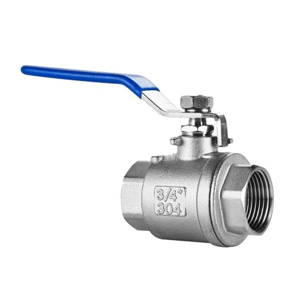 DN20 Silver Stainless Steel 201 Ball Valve with Female Threaded Corrosion Resistance