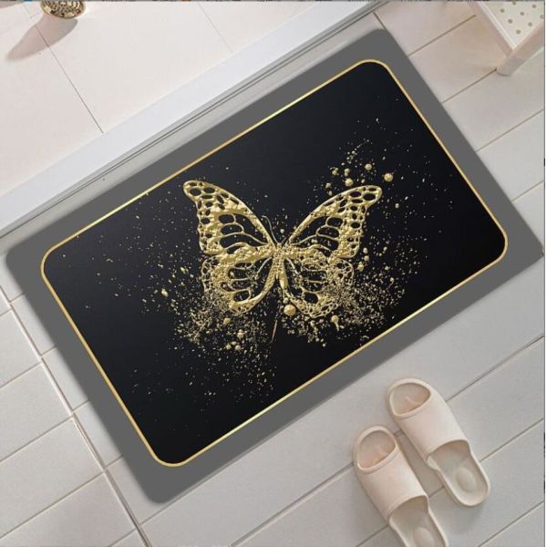 Buy Rectangle Bathroom Waterproof Carpet Light Luxury Diatom Mud Absorbent Mat at wholesale prices