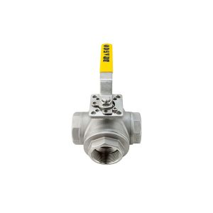 DN65 3 Way Stainless Steel Ball Valve , SS316 Reduced Port Ball Valve
