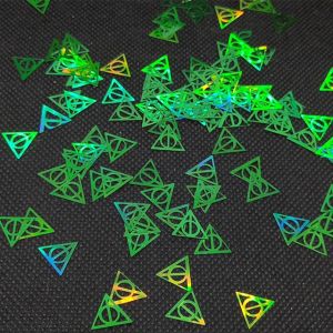 Harry and Potter Triangles with Circle Gitter Shape Deathly Hallow Glitter The