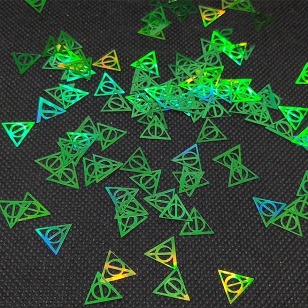 Harry and Potter Triangles with Circle Gitter Shape Deathly Hallow Glitter The