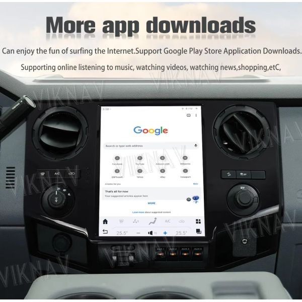 12.1 Inch Touch Screen Stereo For 2009--2014 Ford F450 F650 GPS Navigation Multimedia Player Wireless Carplay BT 4G