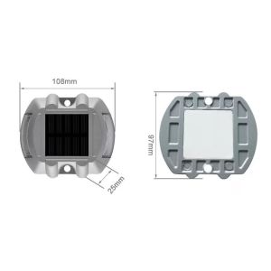 ALuminum Alloy Solar Deck Light 12PCS LED Steady Bright / Flashing