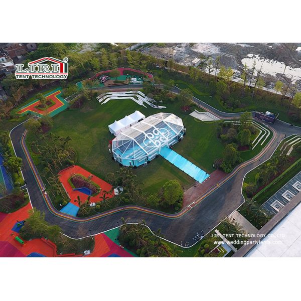 Outdoor Transparent PVC Cover Aluminum Frame Tent With Multi - side Ends For Events