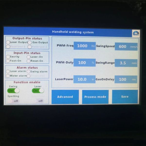 Hand Held Laser Machine Parts Wobble Laser Welding Head Controller 1000W 1500w