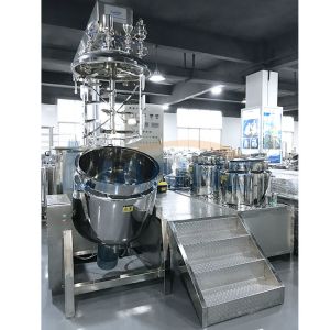 Cosmetic Cream Vacuum Emulsifier Mixer High Shear Homogenizer Wall Scraper