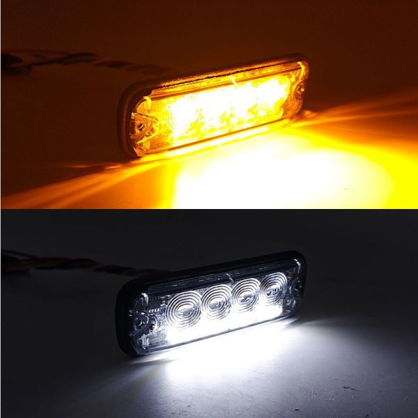 Commercial Grille Strobe Lights 6W - 10W Amber Strobe Lights For Trucks