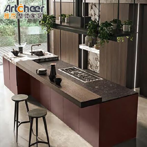 Buy Stylish Kitchen Cabinet Furniture Set with Pull Down Basket and MDF Doors at wholesale prices