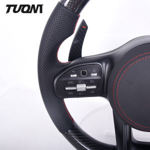 Perforated Leather Mercedes Benz Steering Wheel Carbon Fiber