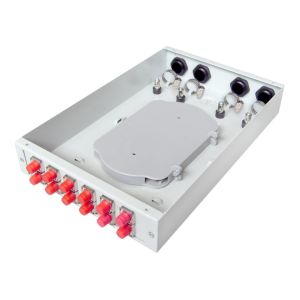 FC/SC/ST 12 Port Fiber Termination Box Wall Mount Splicing Metal Steel Grey