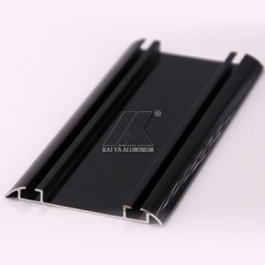 Black Powder Coating Aluminum Alloy Extrusion , 6063 OEM Cabinet Material
