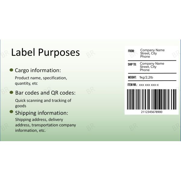 100x150 Size Logistics and Express Sheet 50*37*24mm Box Gauge for Packaging Labels