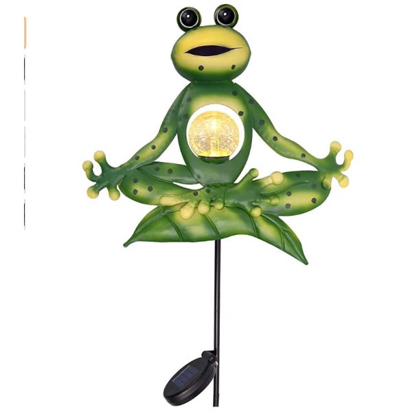 Buy 11.4 Inch 0.06W Solar Powered Frog Garden Lights at wholesale prices