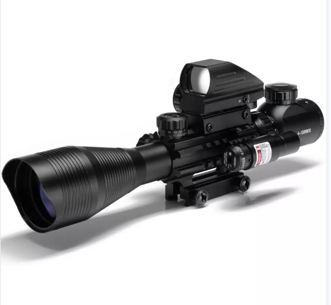 4-16x50EG Illuminated Hunting Scope With Tactical 4 Reticle Red Dot Sight And Red Sight