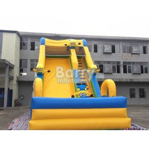 Commercial Inflatable Bounce Slide Outdoor Small Minions Inflatable Slide For