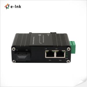 Industrial Media Converter 2-Port 10/100TX to 100FX Wide Temperature DIN Rail