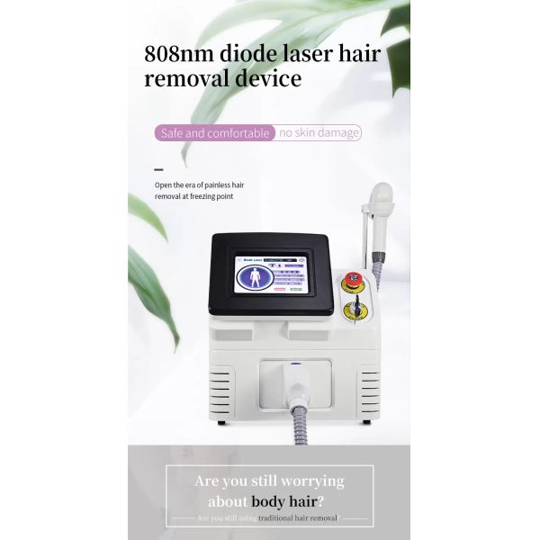 Portable Painless 808nm Diode Laser Hair Machine And Skin Rejuvenation Device
