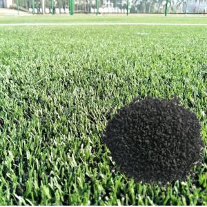 black Nontoxic Rubber Playground Pellets Wear Resistant Practical