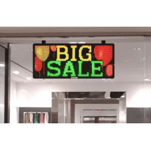 DIP546 Window Outdoor Digital LED Signs 15*52 Inch Waterproof Full Color