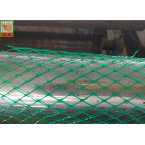 HDPE Diamond Hole Extruded Plastic Netting , Green Protective Plastic Mesh