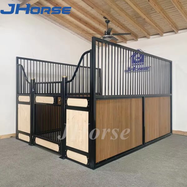 Buy Modern Show Equine Horse Stall Building Stables For Farm With Feeders And Pine Wood Horse Box at wholesale prices