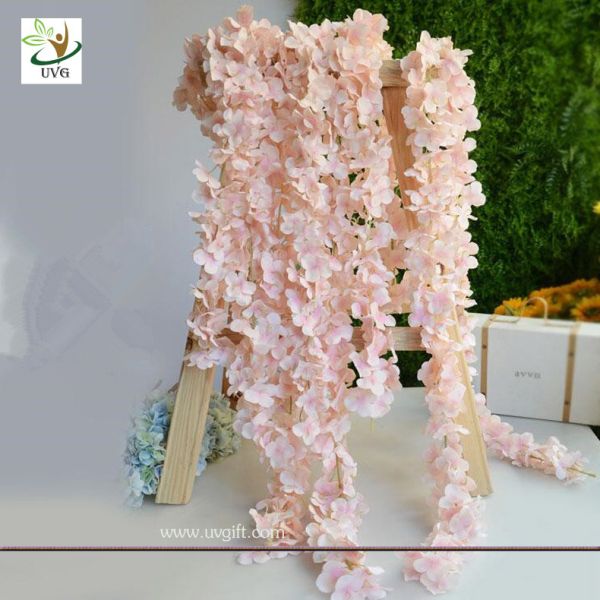 UVG 2m long romantic classic silk flowers artificial wisteria garland for