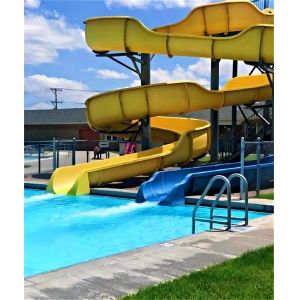 Aqua Water Park Playground Equipment Water Play Fiberglass Slide Set