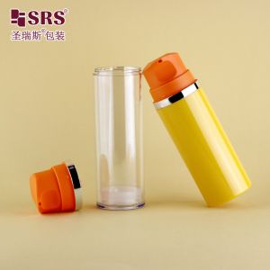 A0215 Snap On Style Plastic Round Facial Serum Bottle AS Vacuum Bottle Empty
