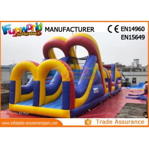 Commercial PVC Tarpaulin Inflatables Obstacle Course / Inflatable Sport Games