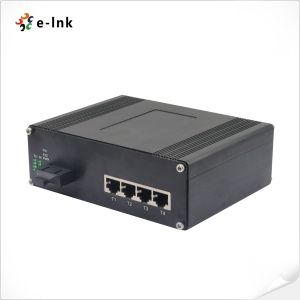 Industrial 4-Port 10/100TX 802.3at PoE + 1-Port 100BASE-FX Ethernet Switch