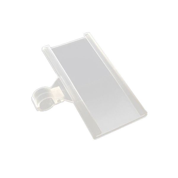 Buy Clear Plastic Wire Shelf Label Holder Tags 75*35mm ODM With Tight Snap Lock Closure at wholesale prices