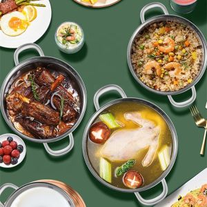 Restaurants 5pcs Stainless Steel Straight Pot Quality Kitchenware and Cookware