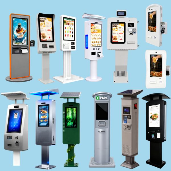 IP65 Waterproof Outdoor Touch Screen Kiosk with 21.5" HD Display and 10-point Capacitive Touch for Self Ordering