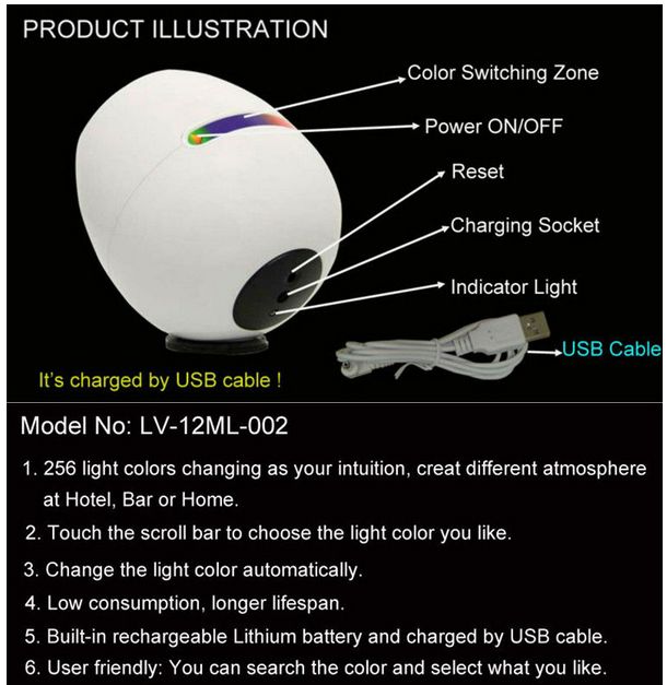 new excellent indoor multicolor led mood light