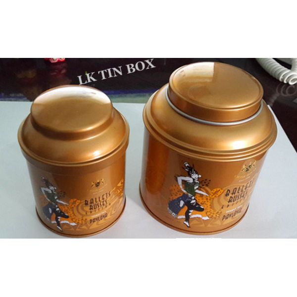 Custom Loose Green Oolong Tea Tin Container Storage Box Airtight CMYK offset printing