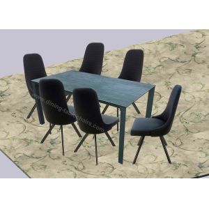 Polyester Upholstered Dining Room Chairs High Density Sponge Bedroom Use