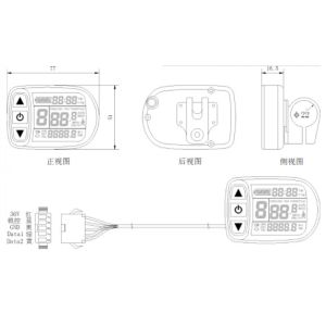 Motor Kit Electric Bike Spare Parts LCD5 Display Automatic Identification 24V