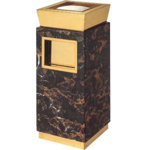 Marble Titanium Stand Up Ashtrays Suitable for Hotel lobby