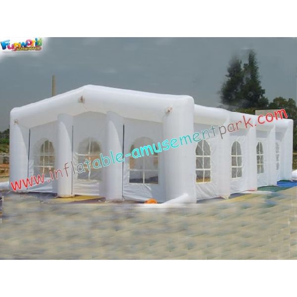 PVC Tarpaulin / PVC Coated Nylon Inflatable Party Tent , White Inflatable