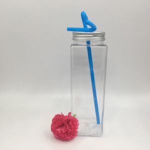 Reusable Milk Tea Bottles With Screw On Lid And Handle