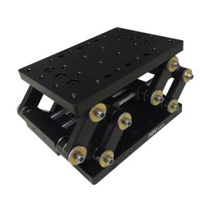 55mm Travel Aluminum Alloy Scissor Jack Table Black Anodized