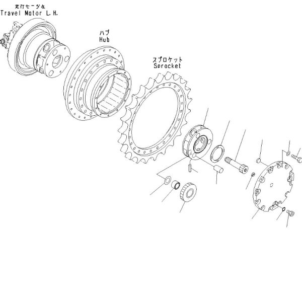 Belparts final drive D31EX-22 D37PX-22 D39EX-22 Excavator Travel Motor 706-8F