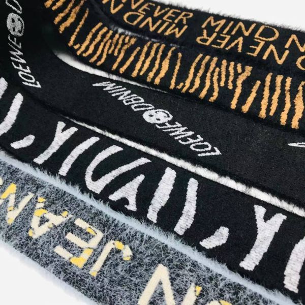 Good Quality Heat Transfer Soft Elastic Waist band Customized Printed Garment Jacquard Woven Custom Elastic Bands For Clothing