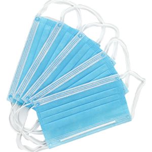 Bus Terminals Anti Saliva Disposable 3 Ply Earloop Masks