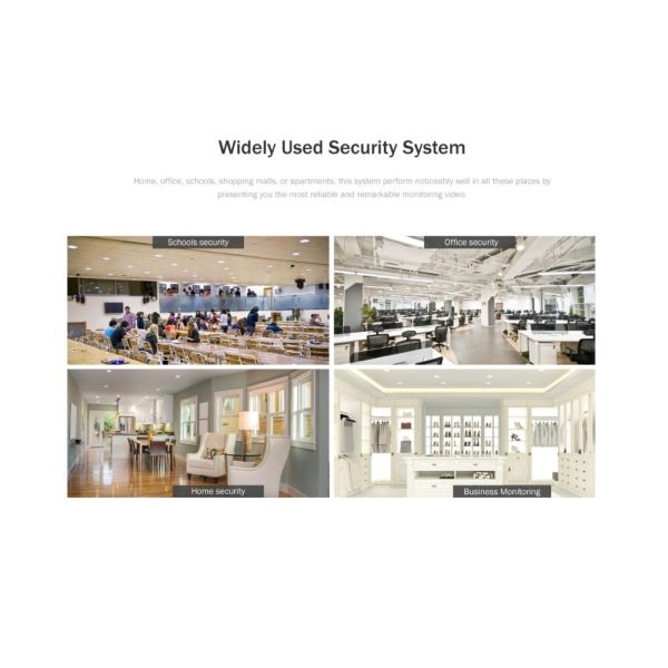 Outdoor 8 Camera Wireless Cctv Systems , House Security Camera Kit 1080P